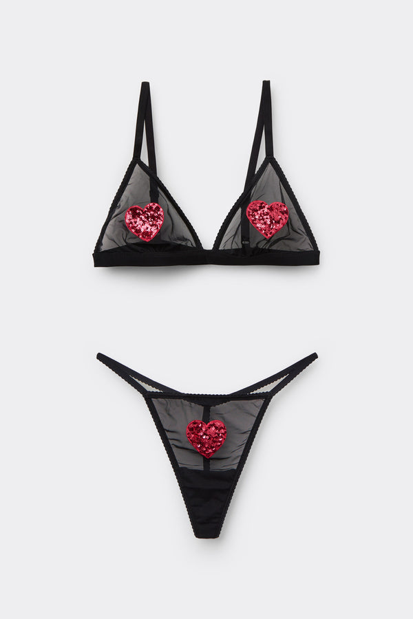 סט חזייה ותחתונים PATCH HEART