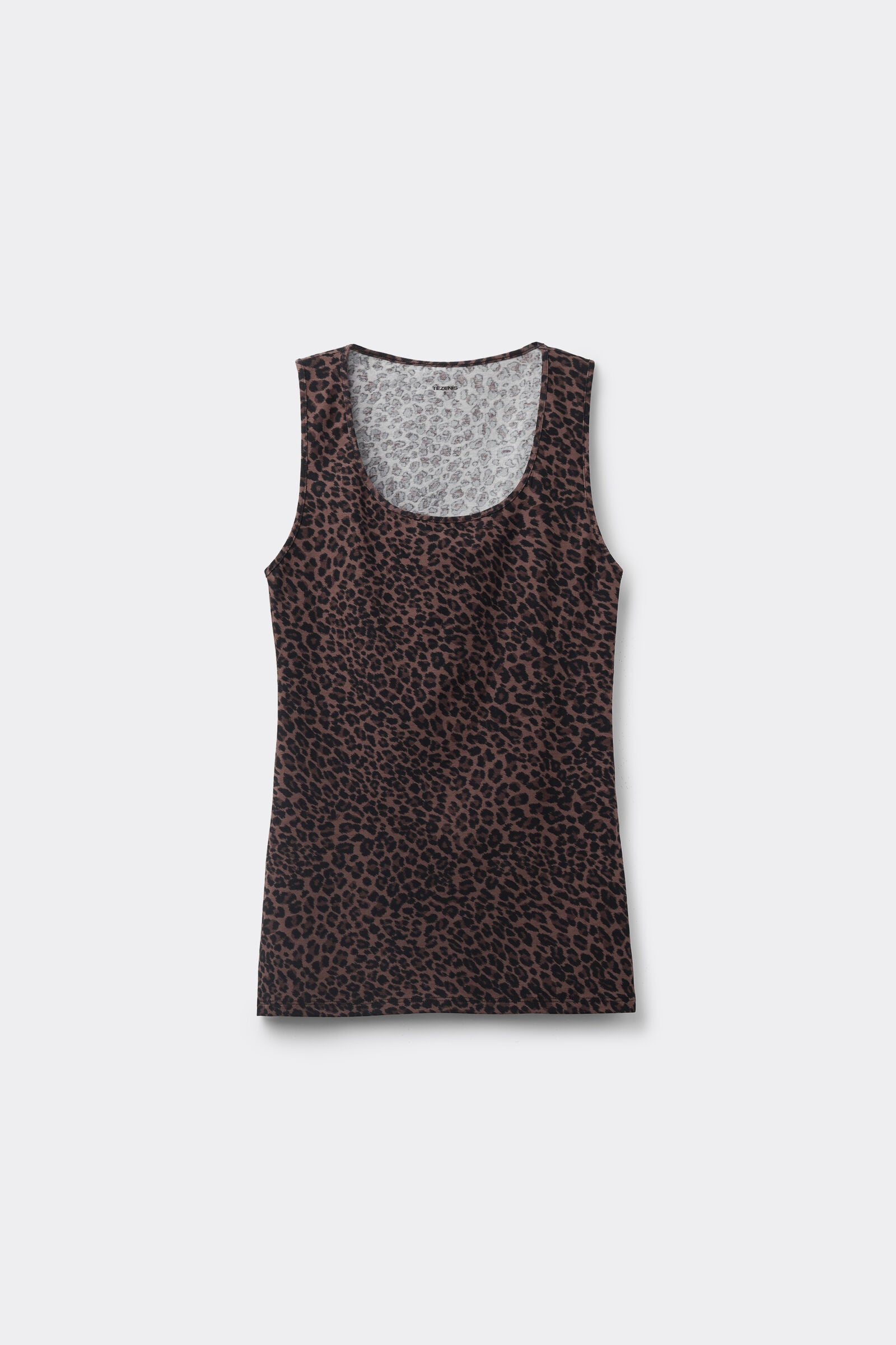 גופייה עם מחשוף עגול מבד כותנה