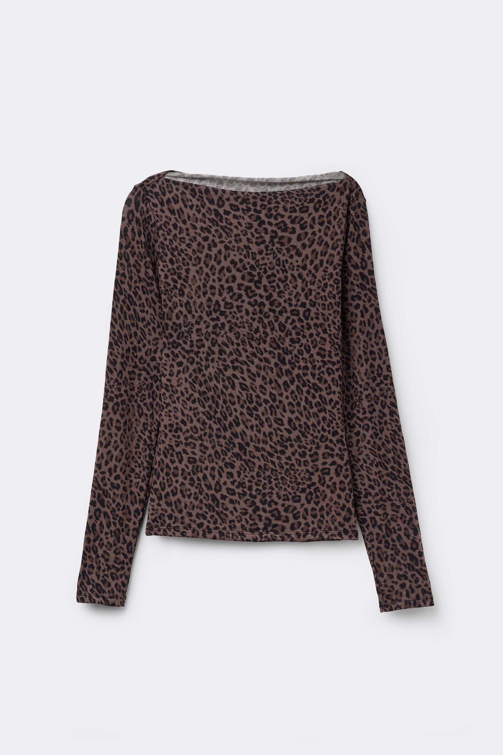 חולצת ויסקוזה עם מפתח סירה בהדפס מנומר