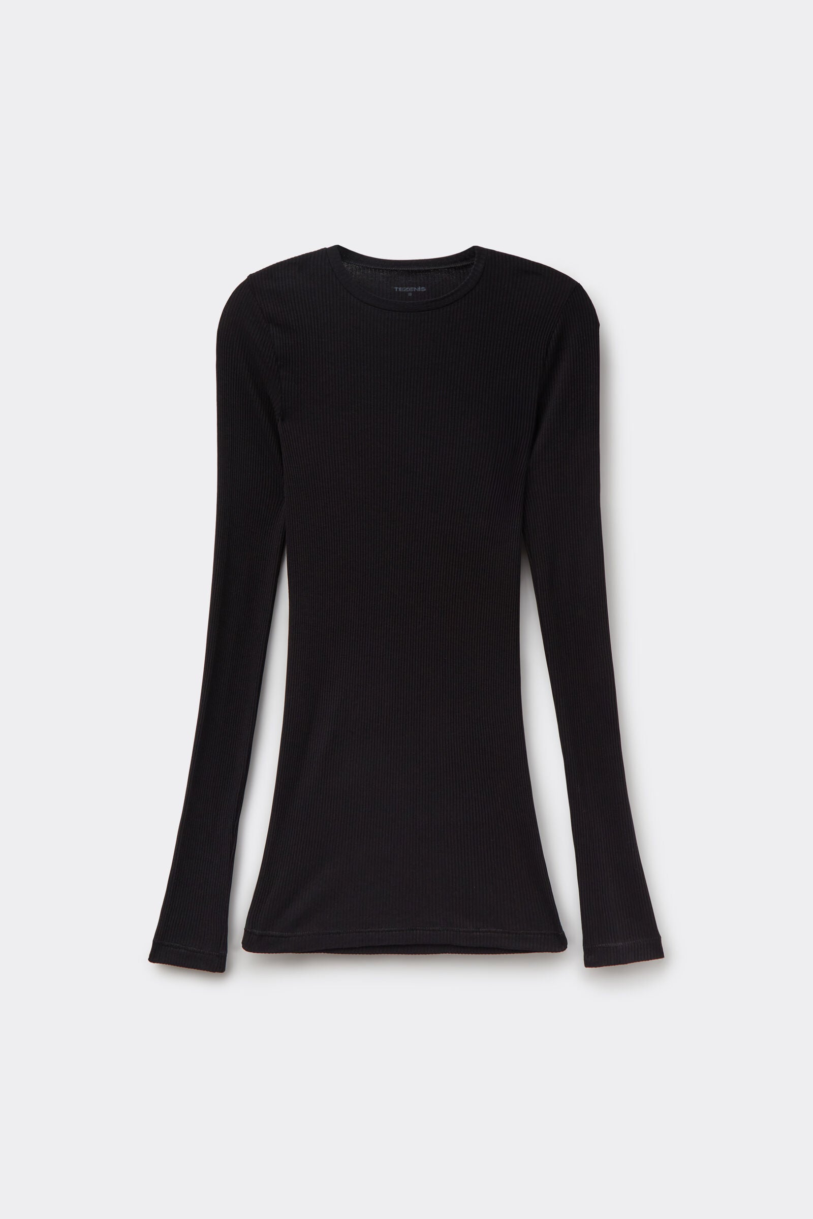 חולצת ריב ארוכה עם צווארון עגול