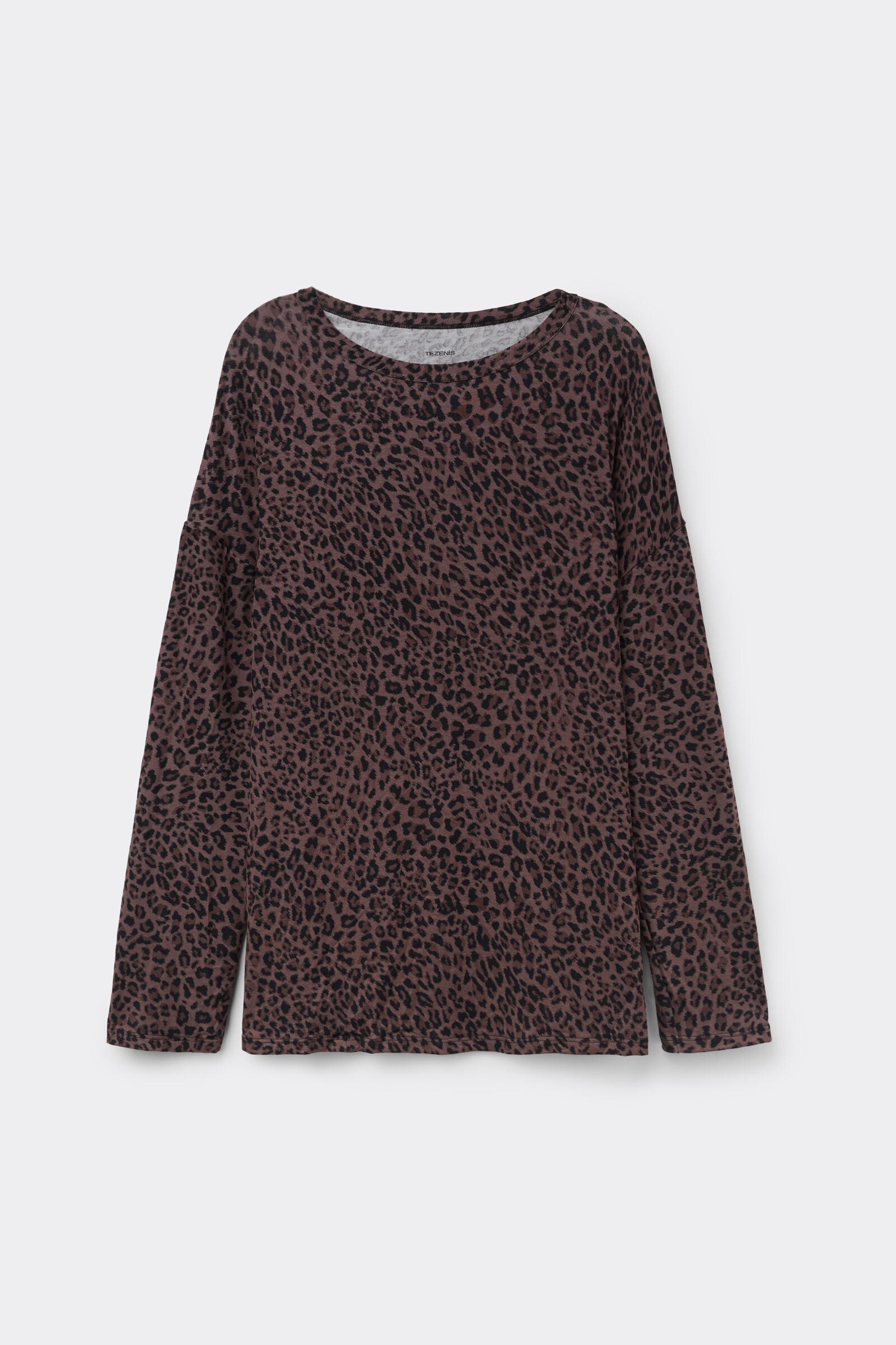 חולצת ויסקוזה ארוכה בגזרת אוברסייז