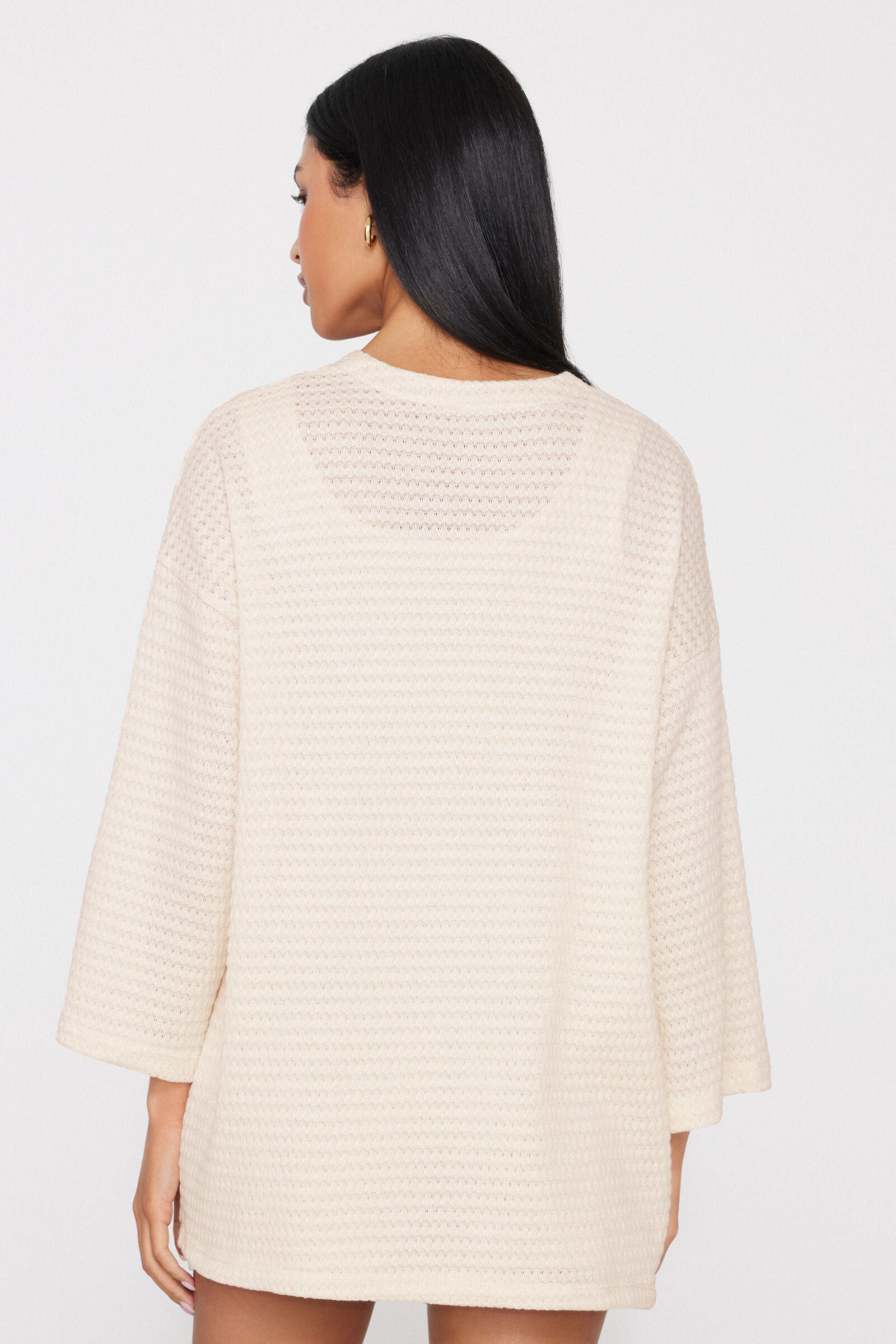 קרדיגן קימונו בסריגת קרושה