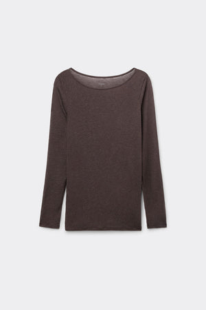 חולצה ארוכה מחשוף סירה