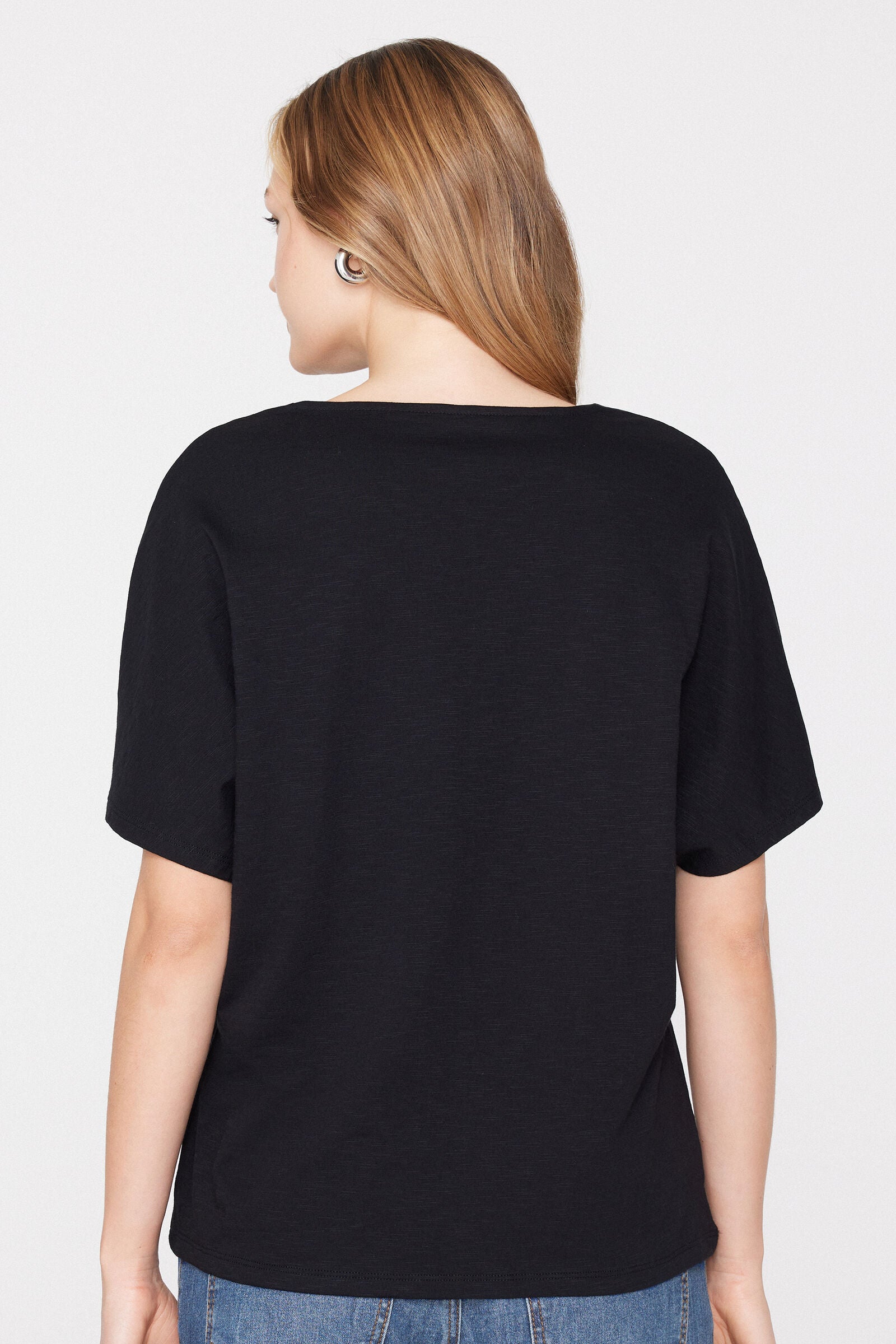 טי שירט 100% Slub Cotton V