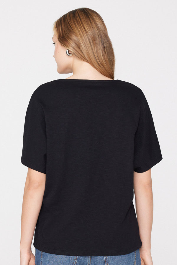טי שירט 100% Slub Cotton V