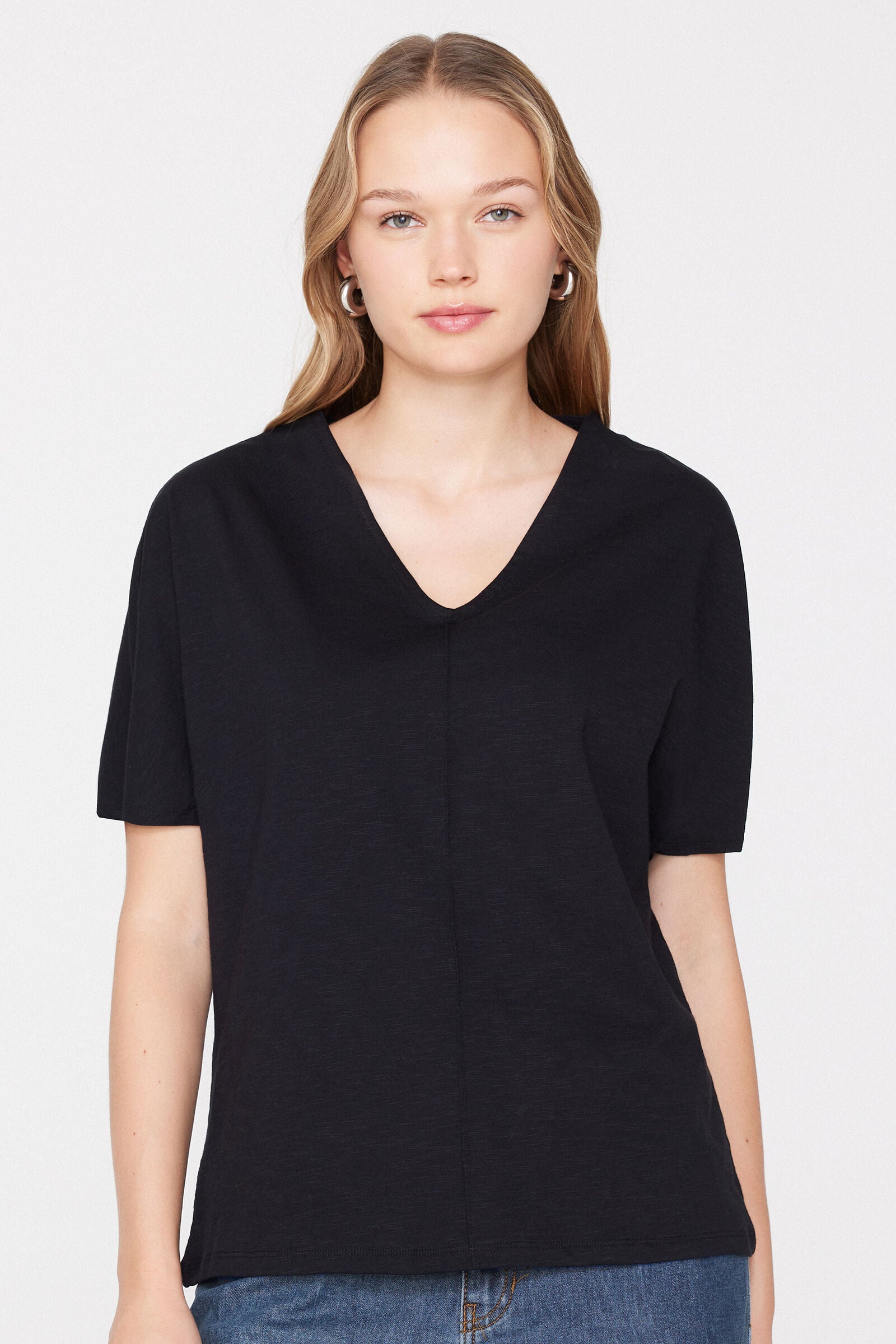 טי שירט 100% Slub Cotton V