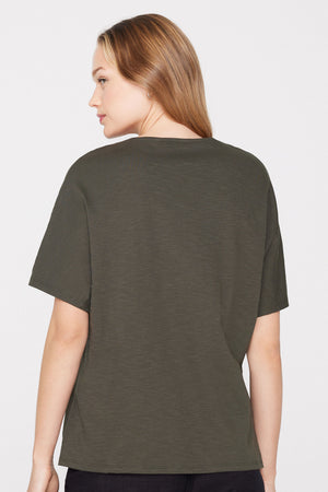 טי שירט 100% Slub Cotton V