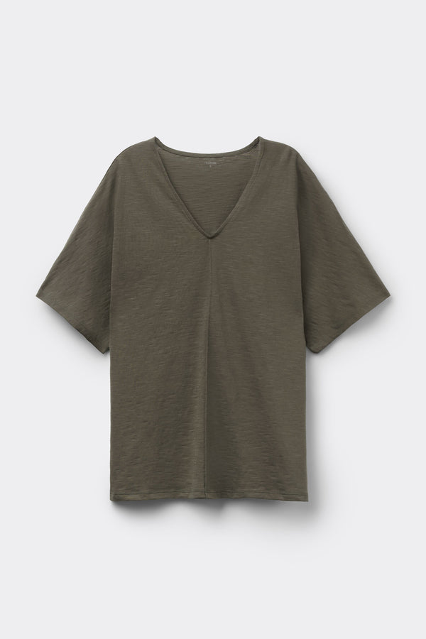 טי שירט 100% Slub Cotton V