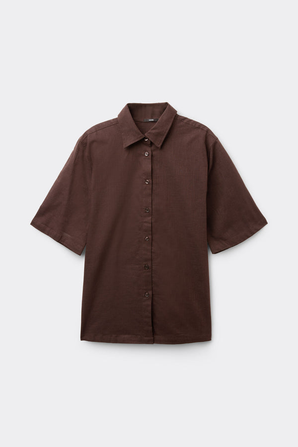 חולצה מכופתרת קצרה 100% Cotton