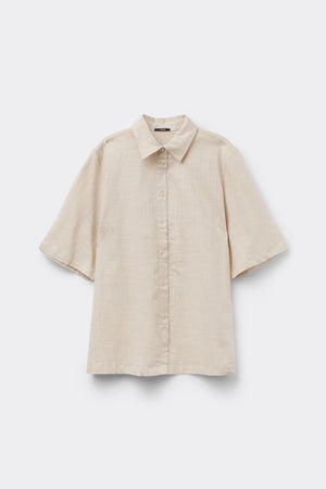 חולצה מכופתרת קצרה 100% Cotton