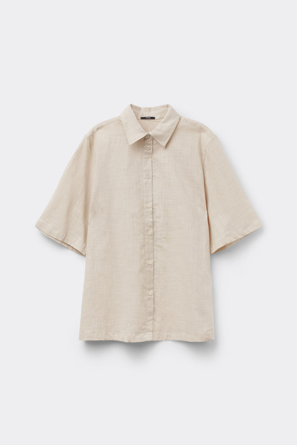 חולצה מכופתרת קצרה 100% Cotton