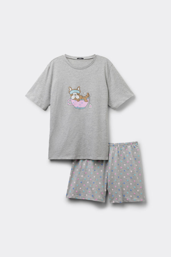 סט פיג'מת ג'רזי קצרה Spa Minime