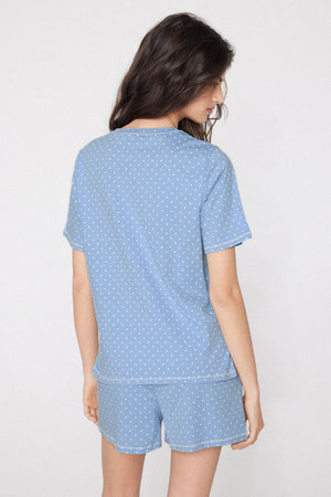 סט פיג'מת כותנה Polka Dot