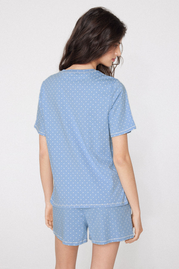סט פיג'מת כותנה Polka Dot