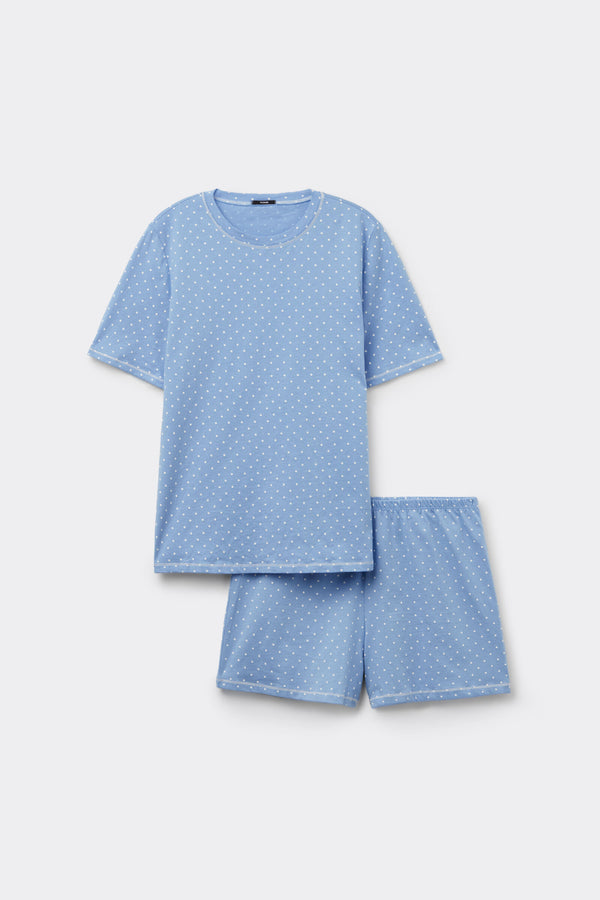 סט פיג'מת כותנה Polka Dot