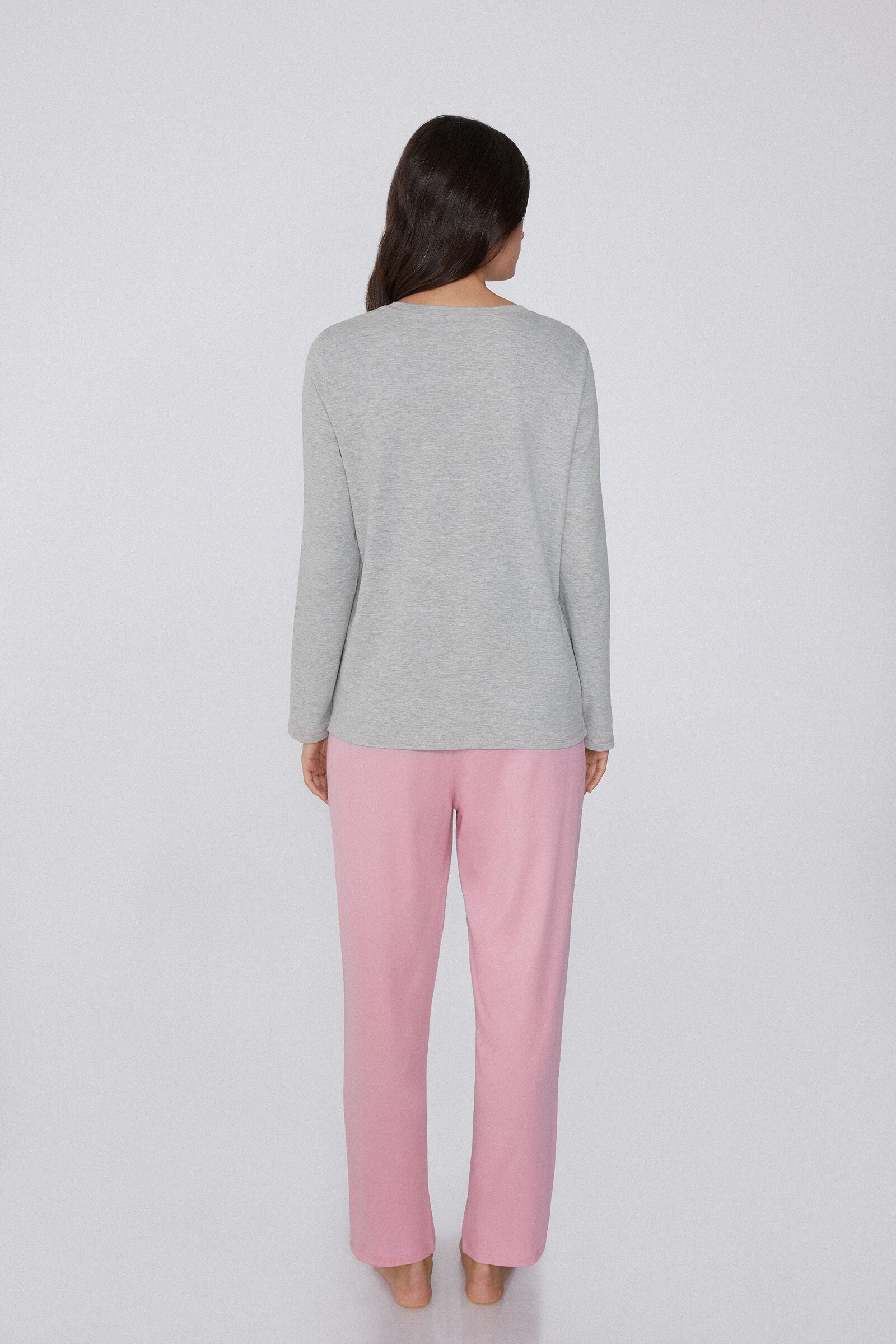 סט פיג'מה כותנה עם הדפס פינגווין