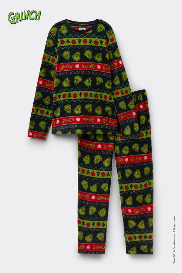 פיג'מת פליז עם שרוולים ארוכים Grinch FAMILY