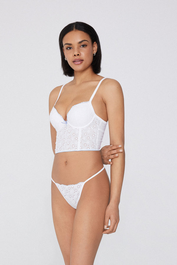 מחוך פוש אפ כותנה Broderie Anglaise