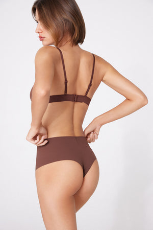 תחתונים ברזילאיים High-Waisted Laser-Cut in Recycled Microfibre