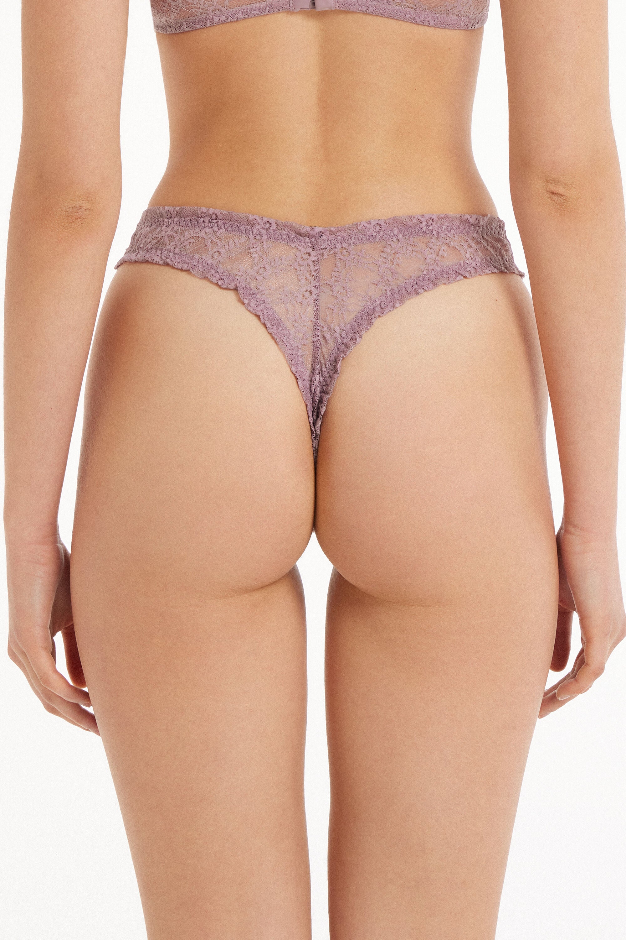 תחתונים ברזילאיים Soft Mauve Chiffon High-Cut