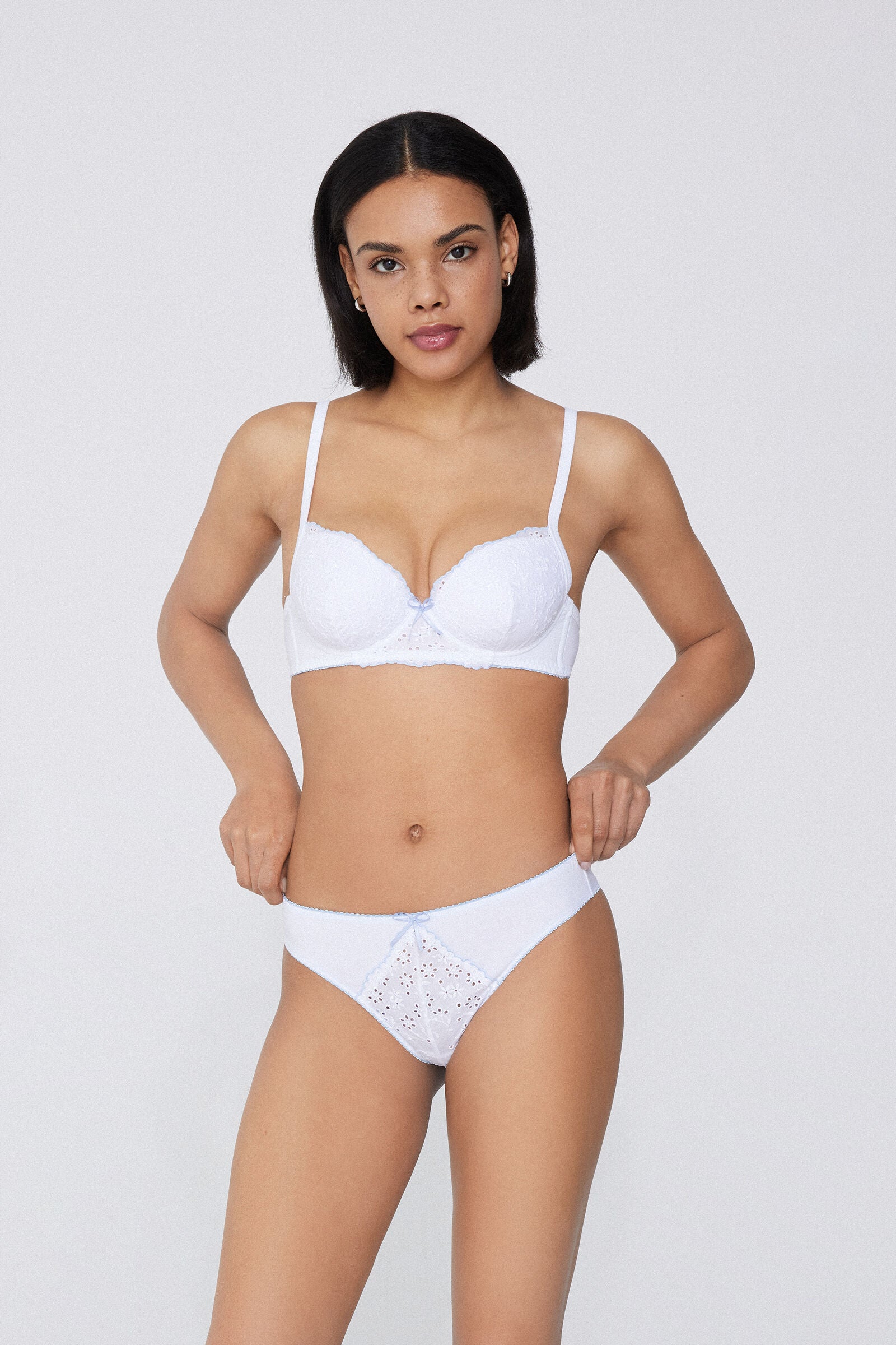 תחתוני כותנה ברזילאיים Broderie Anglaise