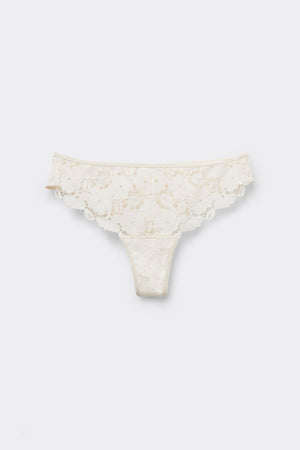 תחתוני תחרה ברזילאיים Ivory Bloom