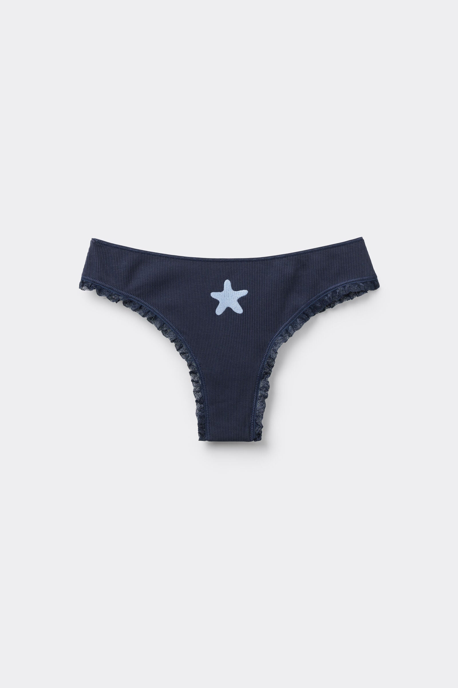 תחתוני ריב כותנה עם רקמה