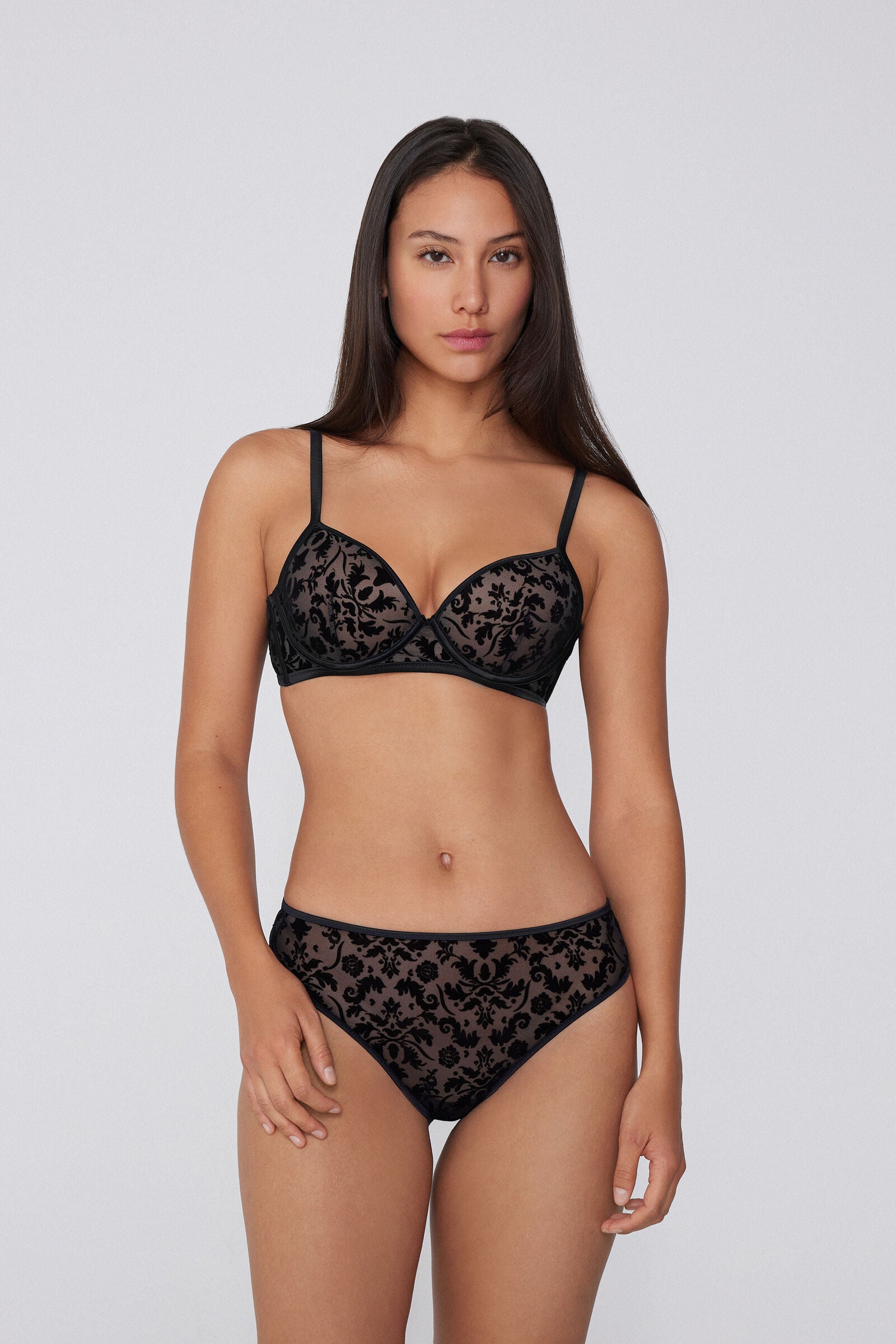 תחתונים עם הדפס קטיפה Velvet Noir