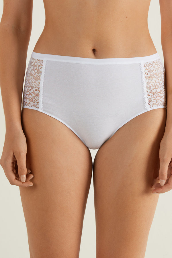 תחתונים בגימור תחרה High-Waist