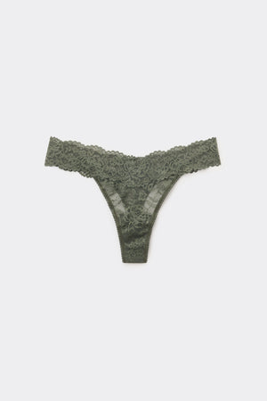 תחתוני חוטיני High-Cut Recycled Lace