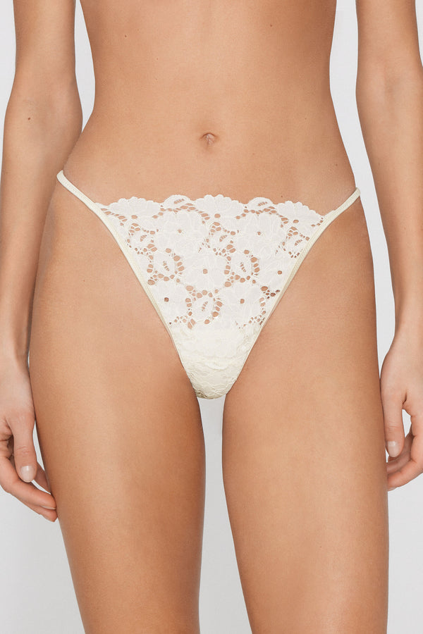 תחתוני טנגה חוטיני Ivory Bloom