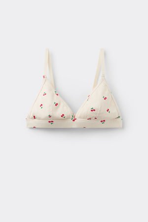 חזיית משולשים Lisbon עם הדפס דובדבנים