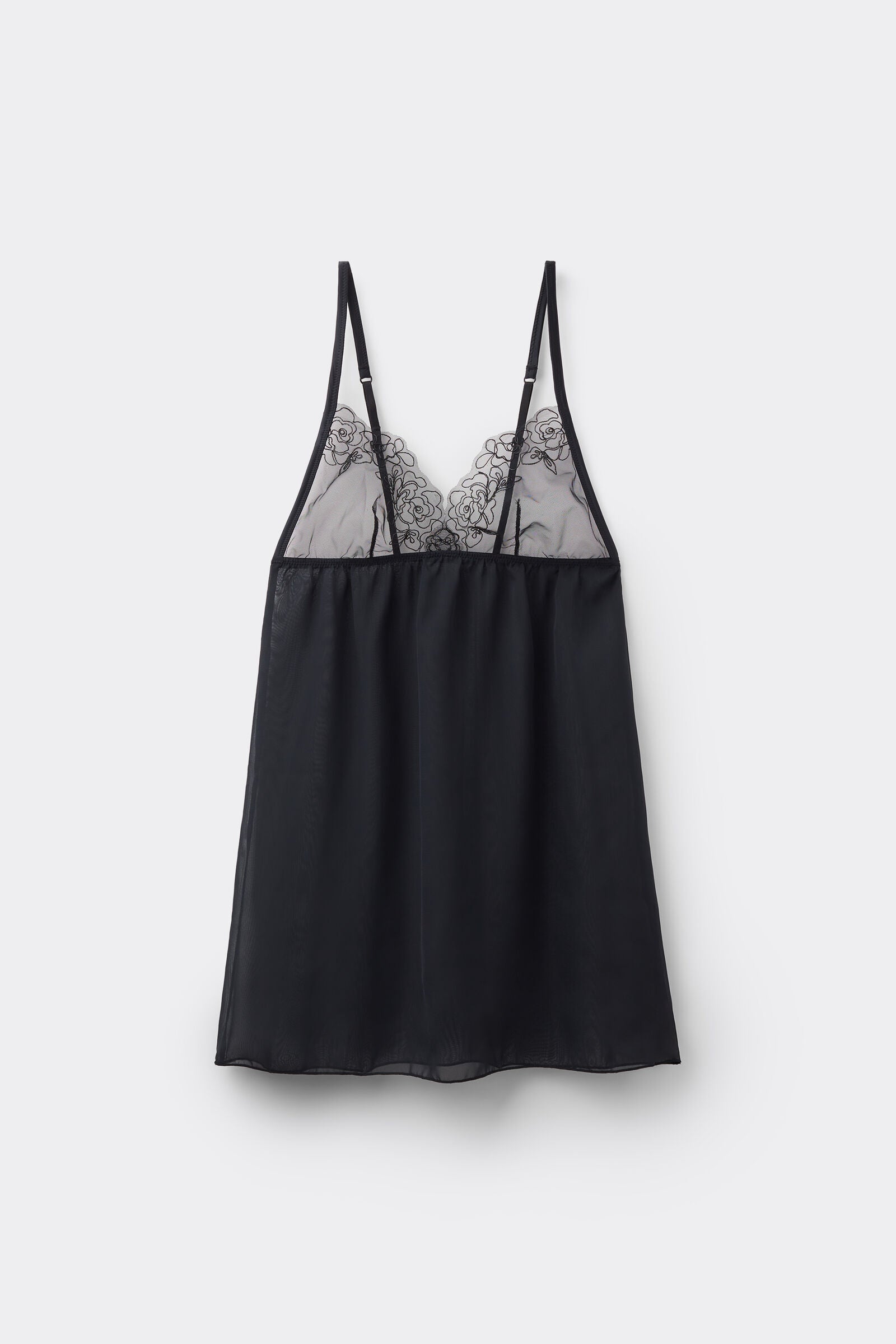 בייבידול שיפון שקוף עם כתפיות דקות