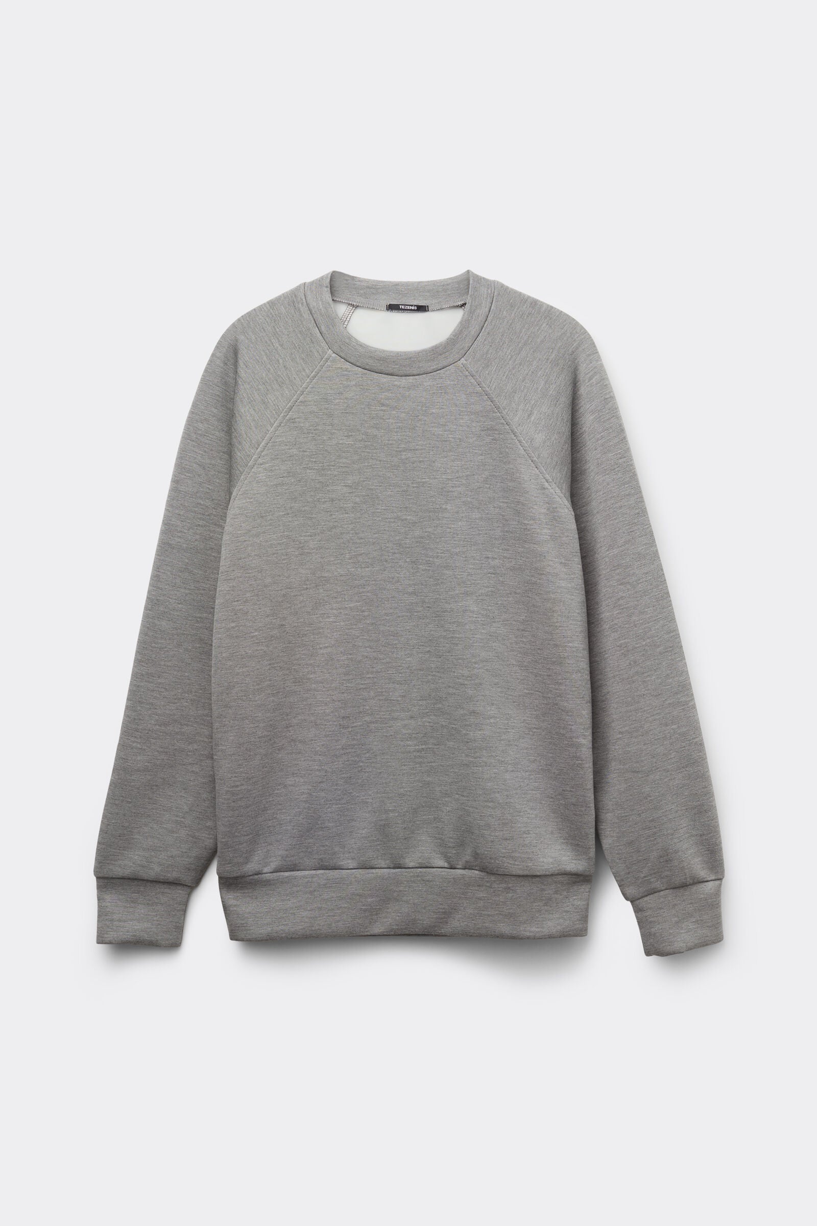 סווטשירט Soft Touch עם מפתח צוואר עגול