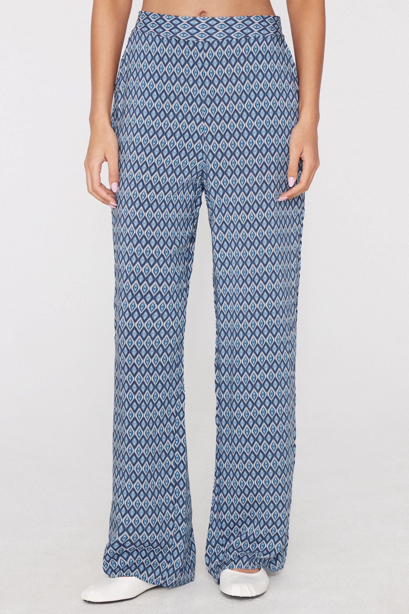 מכנסיים מנומרים Straight-Cut