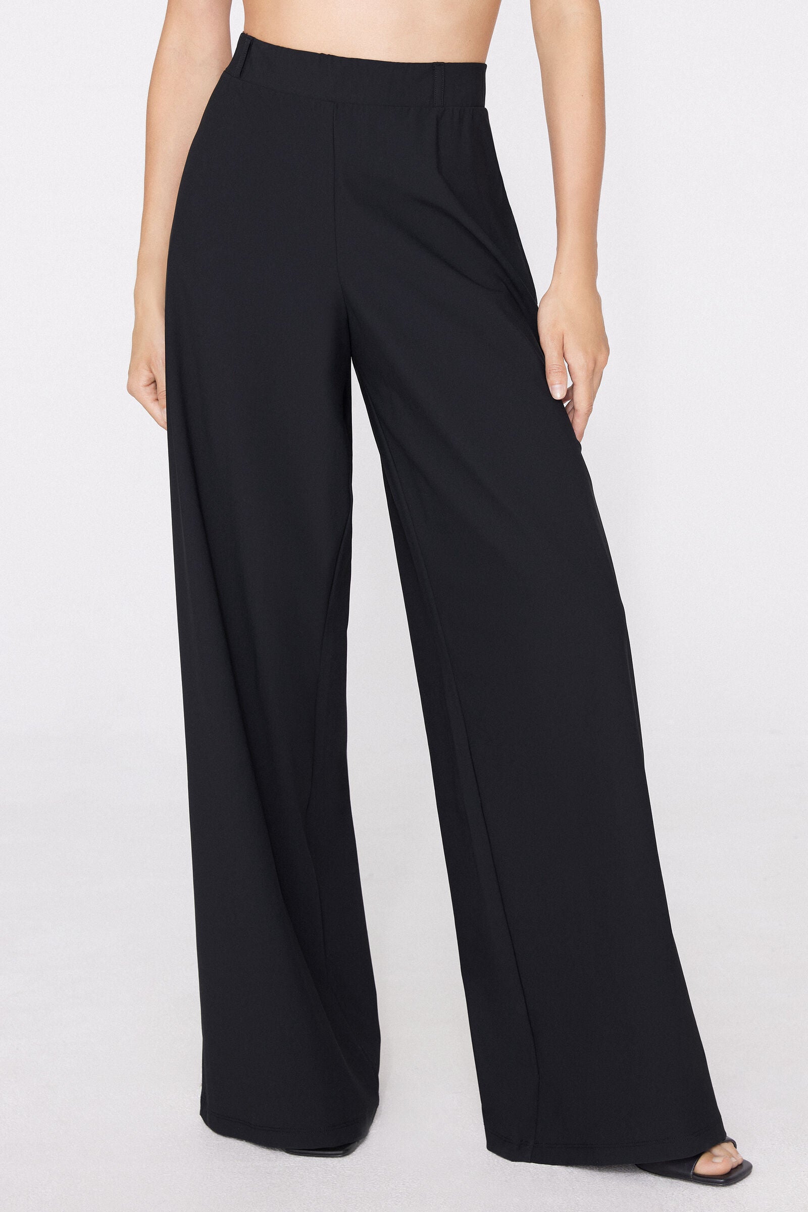 מכנסיים ארוכים מבד מיקרופייבר Easy Fit