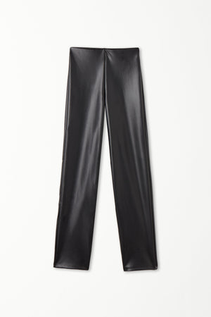 מכנסיים דמוי עור High-Waist