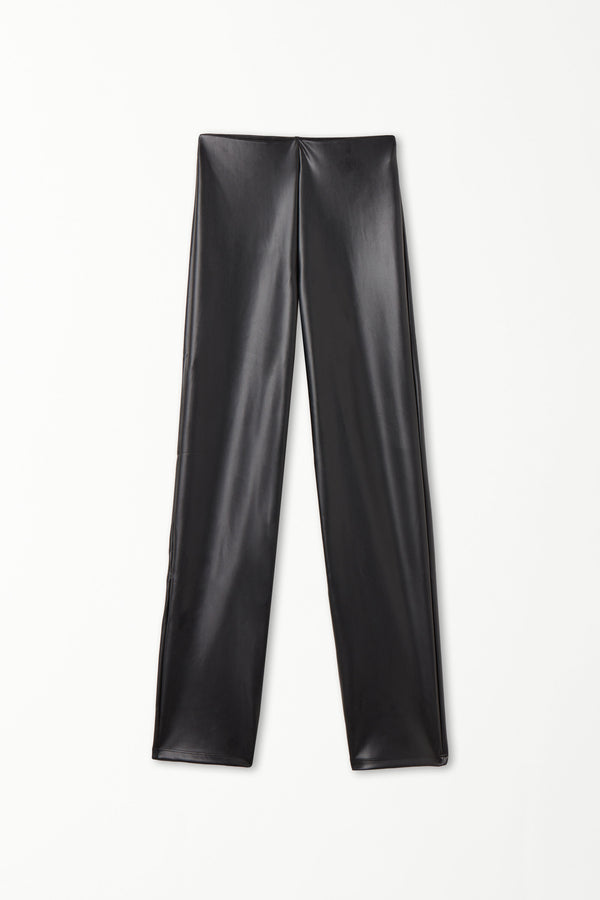מכנסיים דמוי עור High-Waist