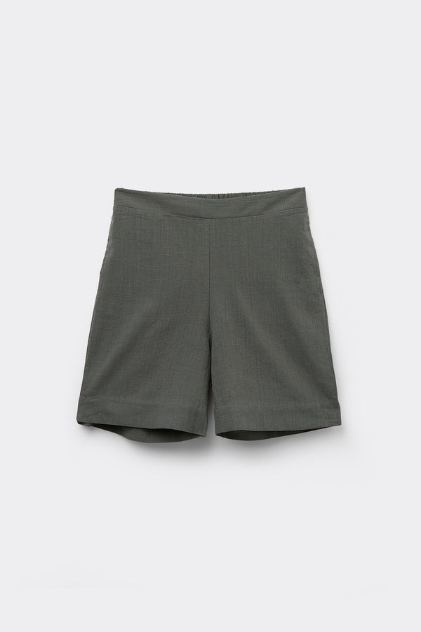 מכנסי קנבס כותנה High-Waist