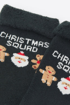 גרביים עבות נגד החלקה Christmas Print
