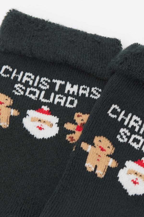 גרביים עבות נגד החלקה Christmas Print