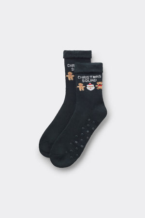 גרביים עבות נגד החלקה Christmas Print