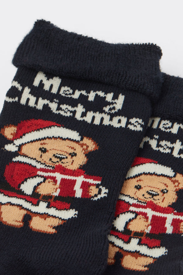 גרביים עבות נגד החלקה Christmas Print