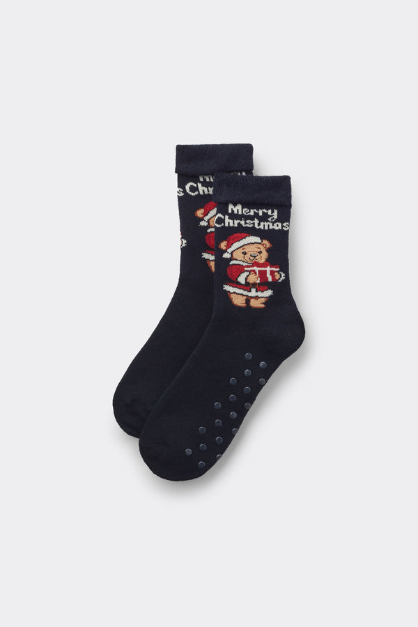 גרביים עבות נגד החלקה Christmas Print