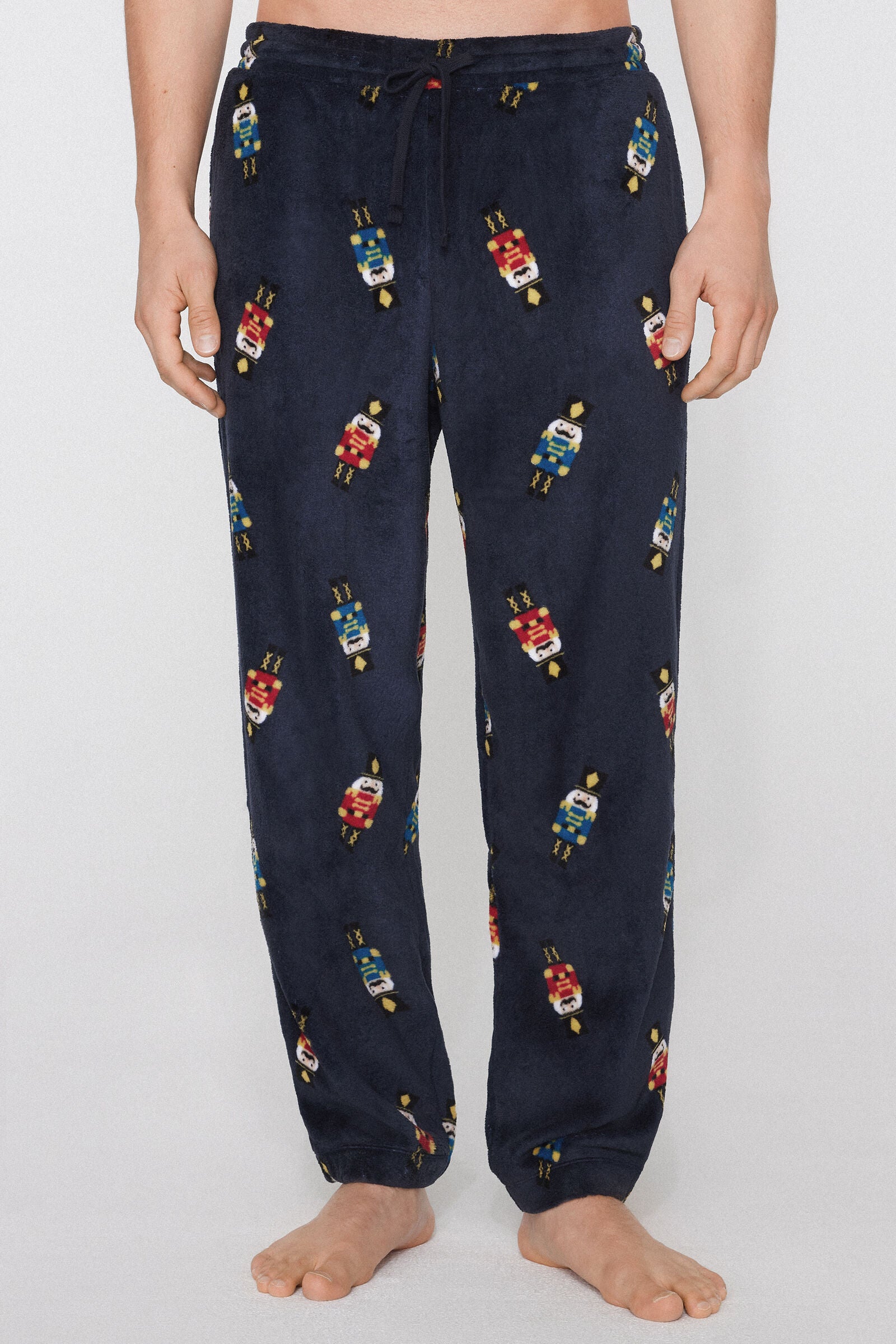 מכנסי פליז משבצות עם כיסים