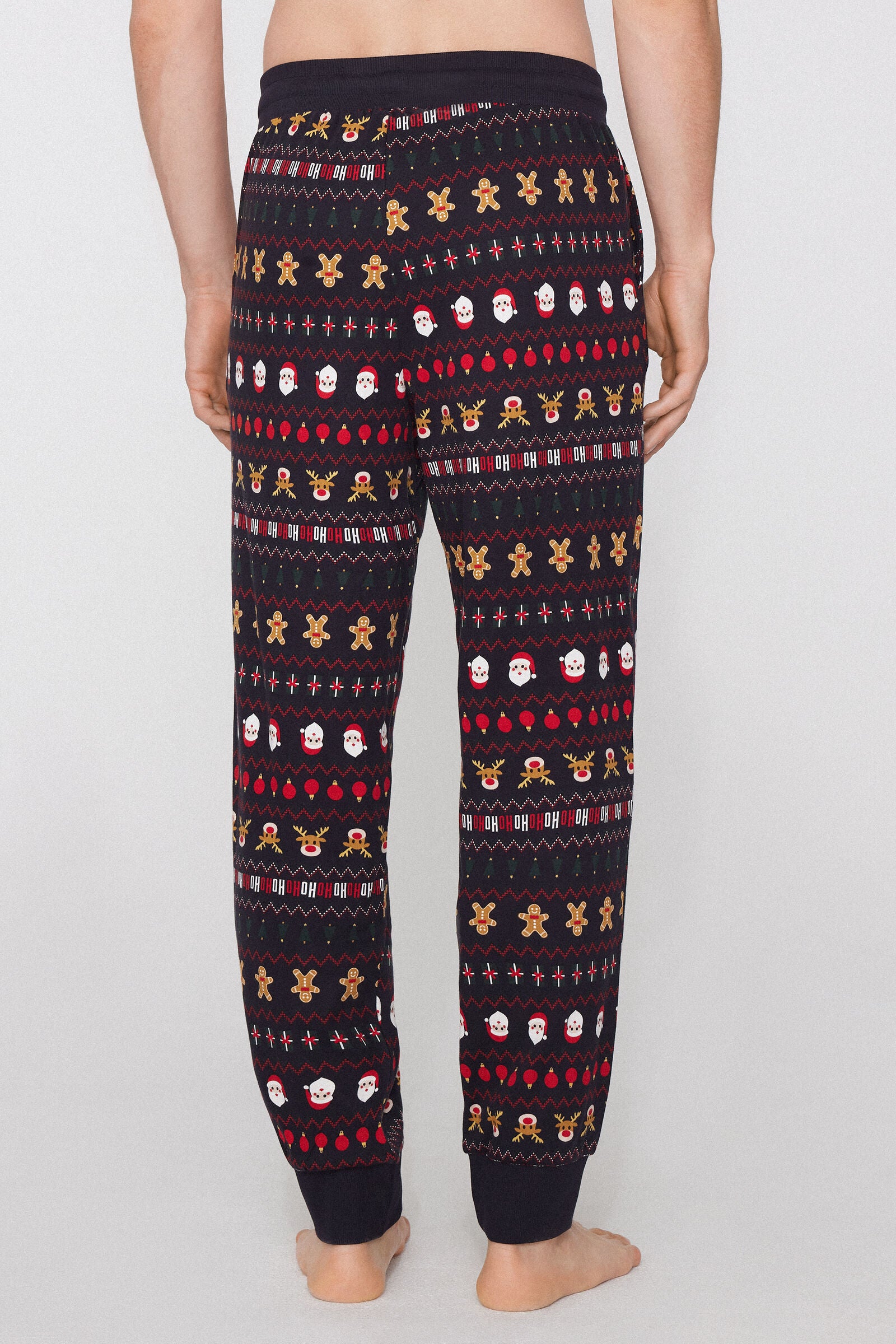 מכנסי פיג'מה בהדפס משבצות