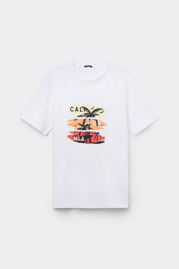 טי שירט עם הדפס CALIFORNIA