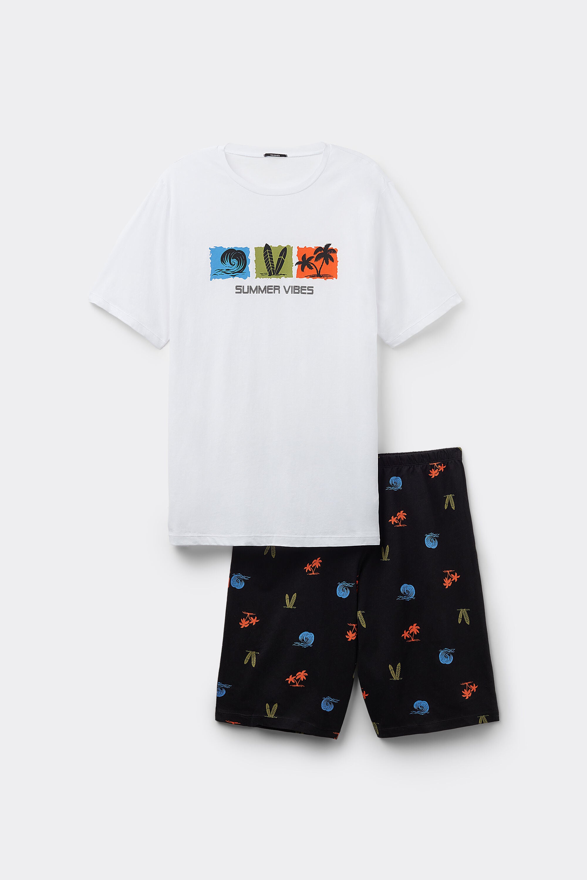 סט פיג'מה קצרה Summer Vibes