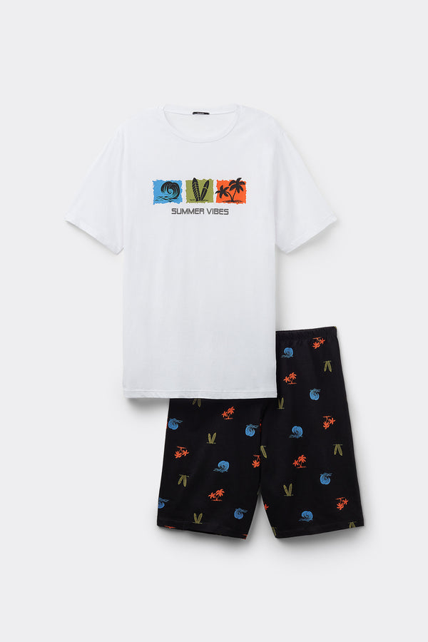 סט פיג'מה קצרה Summer Vibes