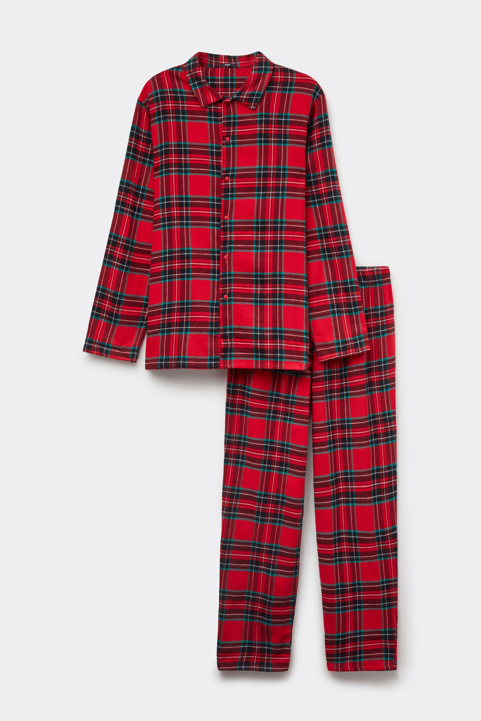 סט פיג'מה פלנל ארוכה Tartan